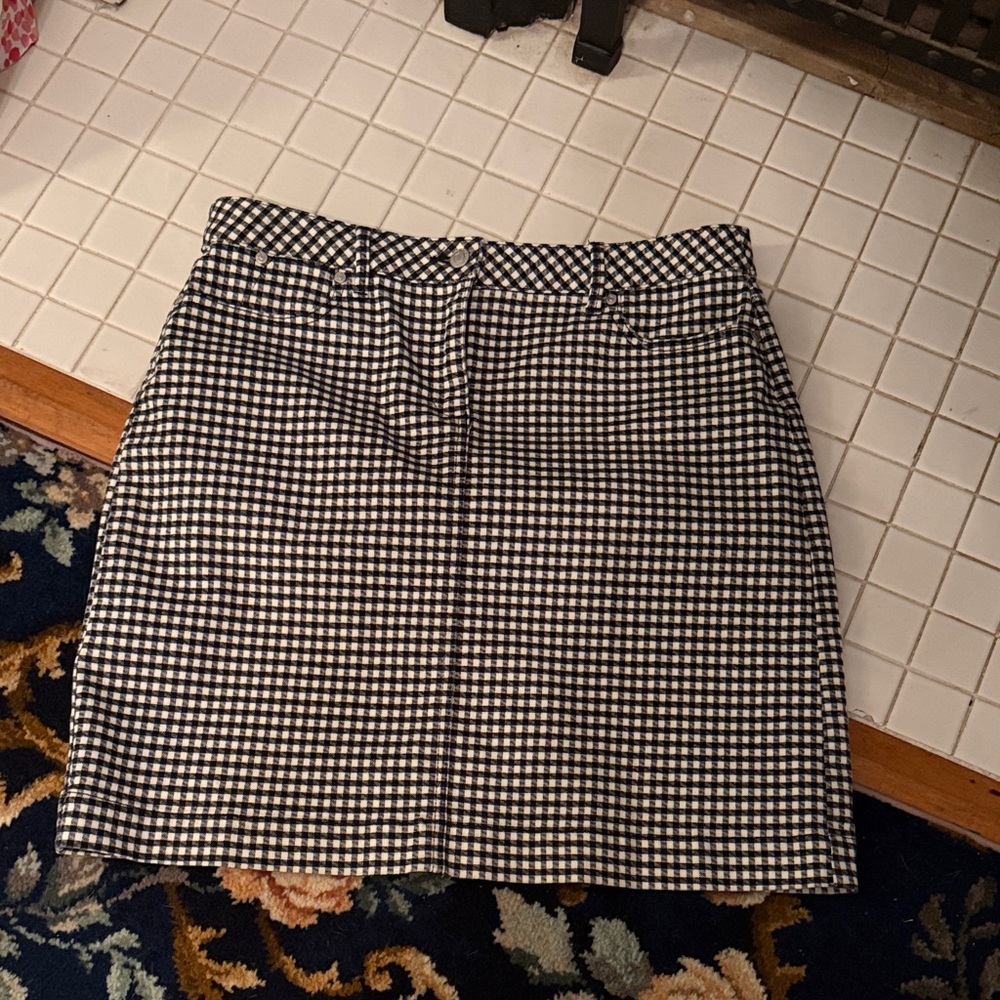 Talbots Black and White Gingham Skirt- never worn. 99 retail